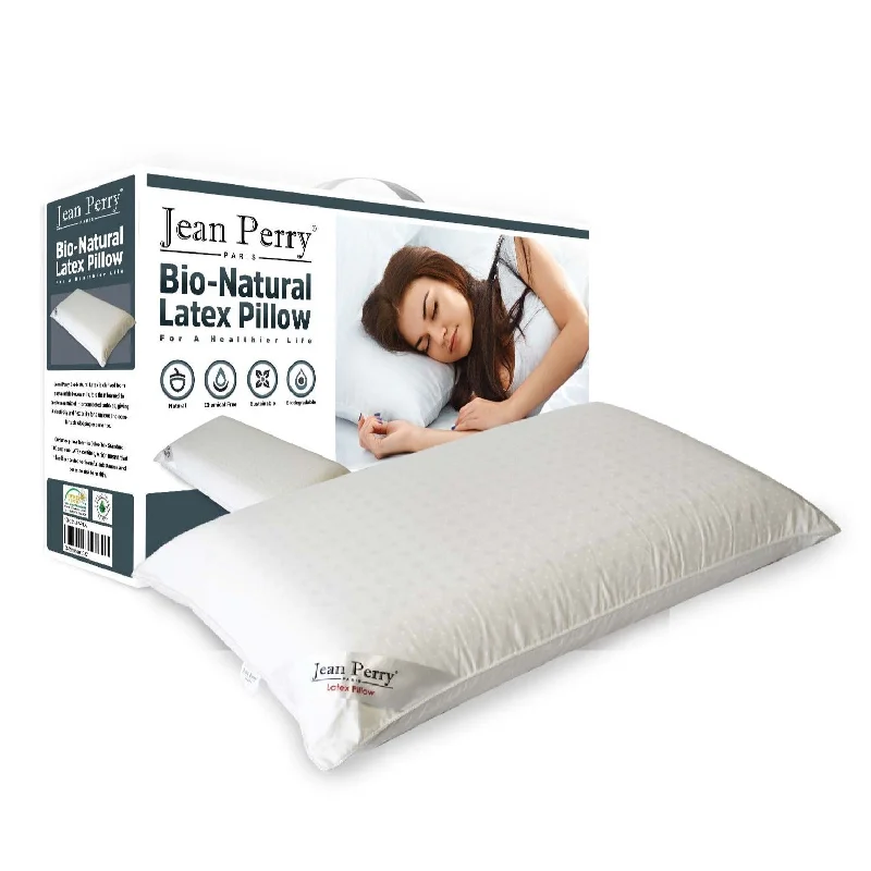 Memory Foam Pillows for Neck SupportJean Perry Bio-Natural Latex Pillow - [100% Natural Latex]