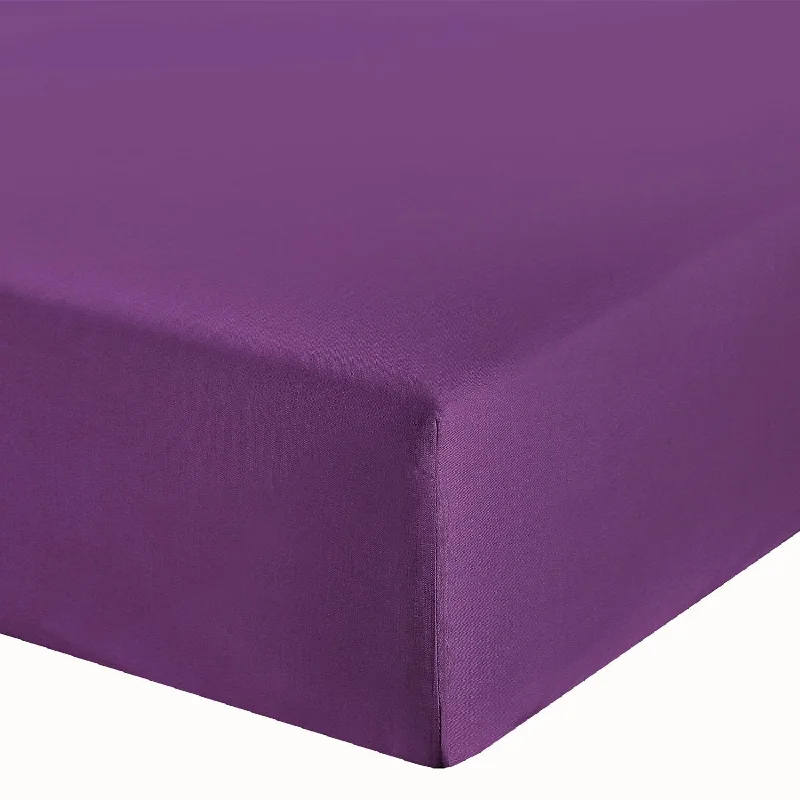 Purple Fitted Sheet Fully Elasticated Single Double and King Size