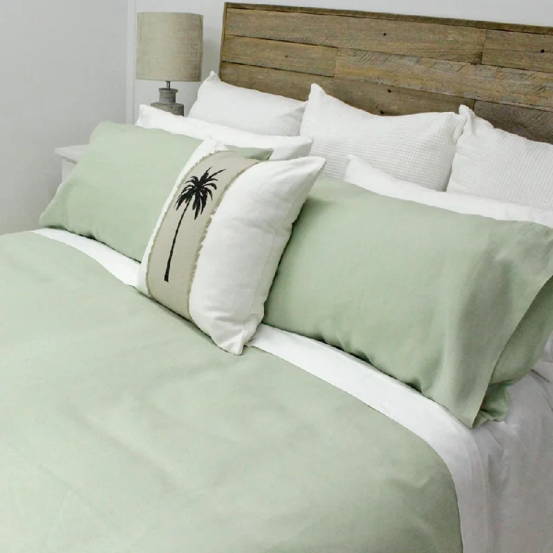 Cotton Pillows for Natural ComfortLinen Quilt Cover Set