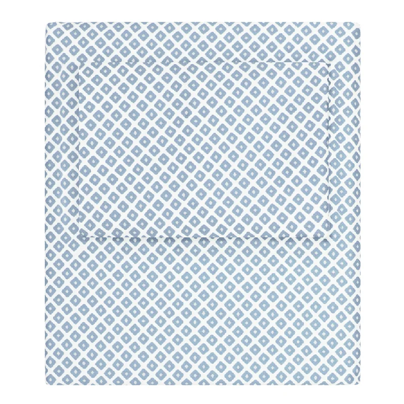 French Blue Diamonds Sheet Set (Fitted, Flat, & Pillow Cases)