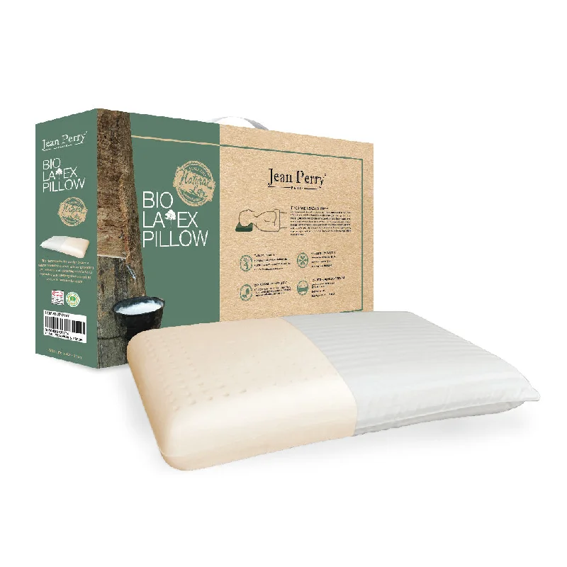 Travel Pillows for Long JourneysJean Perry Bio-Latex Back Sleeper Pillow - [100% High Quality Malaysia Natural Latex]