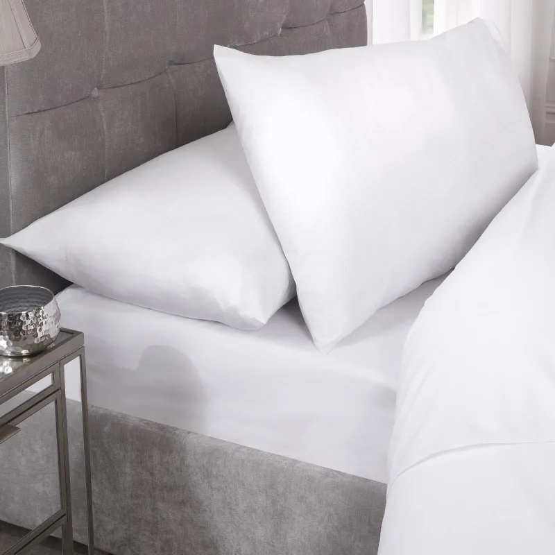 Percale Extra Deep White 40cm Fitted Sheet