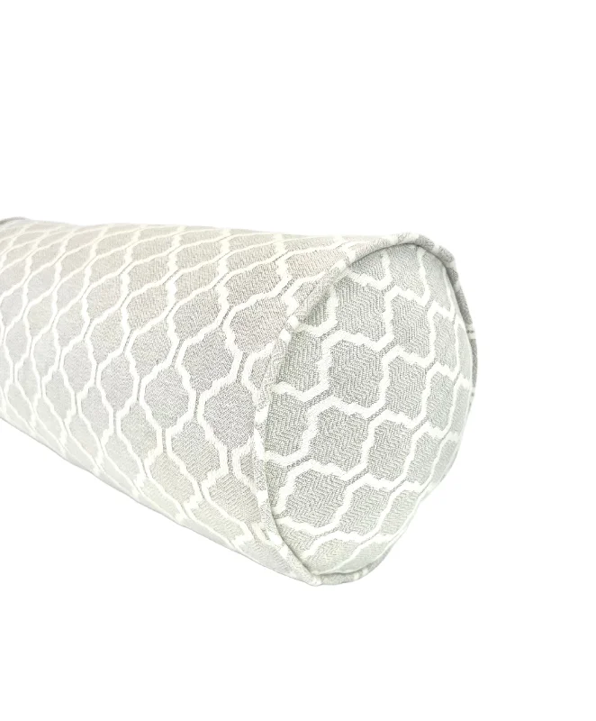 Cotton Pillows for Natural ComfortBolster in Modern Geometric Fabric - Includes Insert