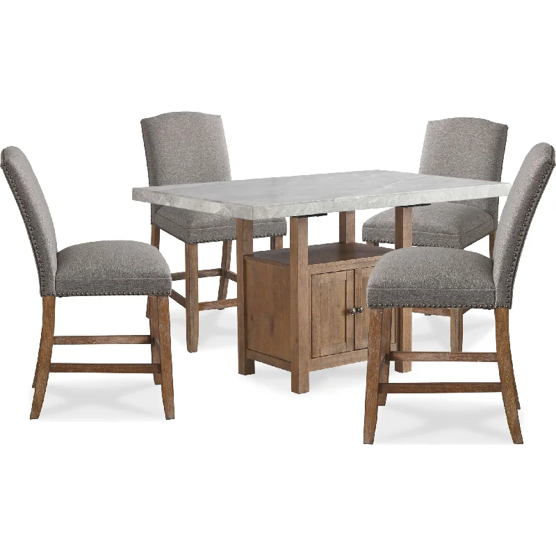 Aleeda 5 Piece Dining Room - Brown - (PKG014032)