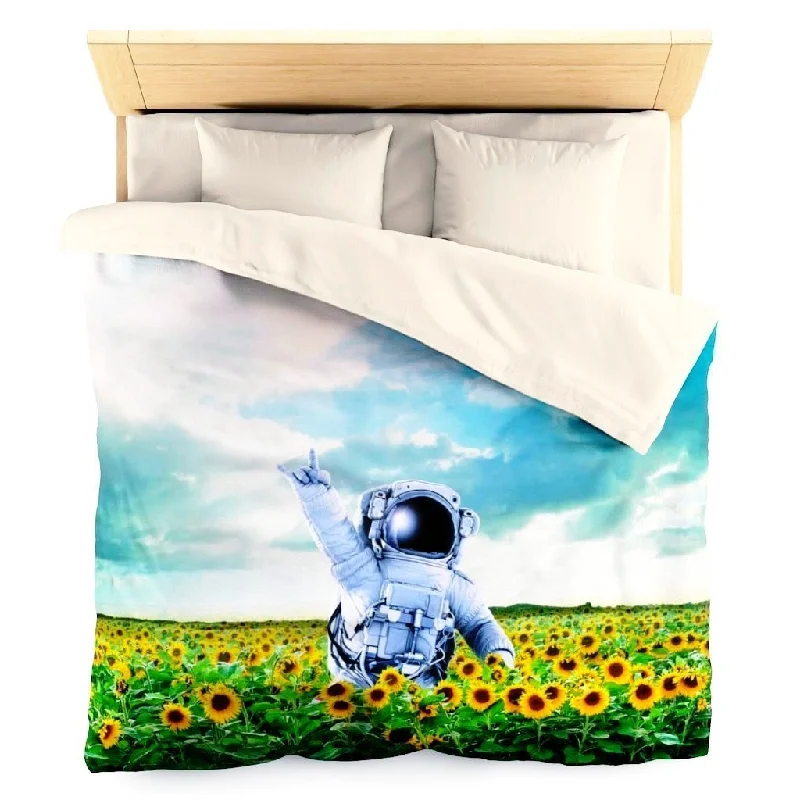 Astronaut Flowers Duvet