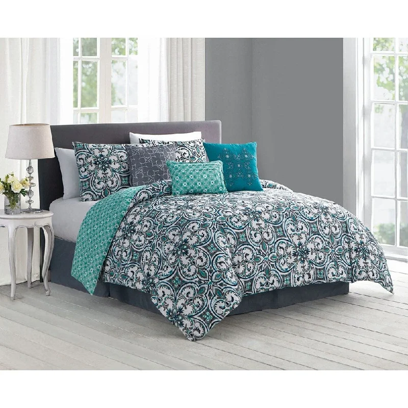 Bamboo - fiber - filled comforters with antibacterial and breathable qualitiesAvondale Manor Regan 7-piece Comforter Set