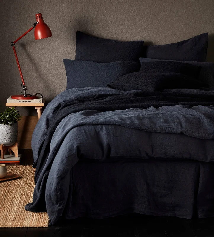 Discounted duvet covers during holiday sales like Christmas, Black Friday, and Cyber MondayBlack 100% Linen Duvet Cover