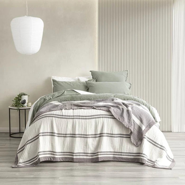 Synthetic fiber blend blankets for a budget - friendly choiceBrighton Washed Cotton Textured Blanket NUDE By Renee Taylor