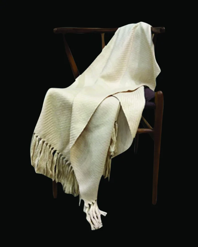 Cotton blankets for breathability and a lightweight feelElettra Exclusive Cream Throw & Blanket