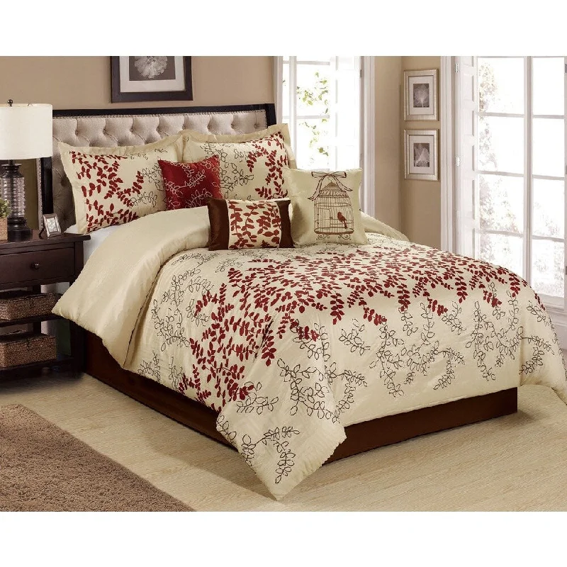 Microfiber - filled comforters that are lightweight and easy to care forFashion Street Saratoga 7-piece Comforter Set