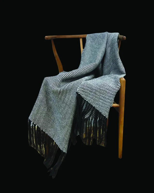 Rayon from bamboo blankets for a silky and breathable feelFlorian Best Black & Grey Throws & Blankets