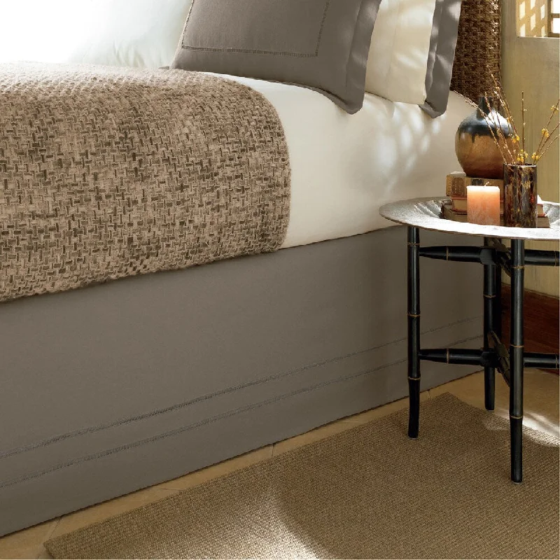 Linen Hemstitch 15-inch Drop Bed Skirt