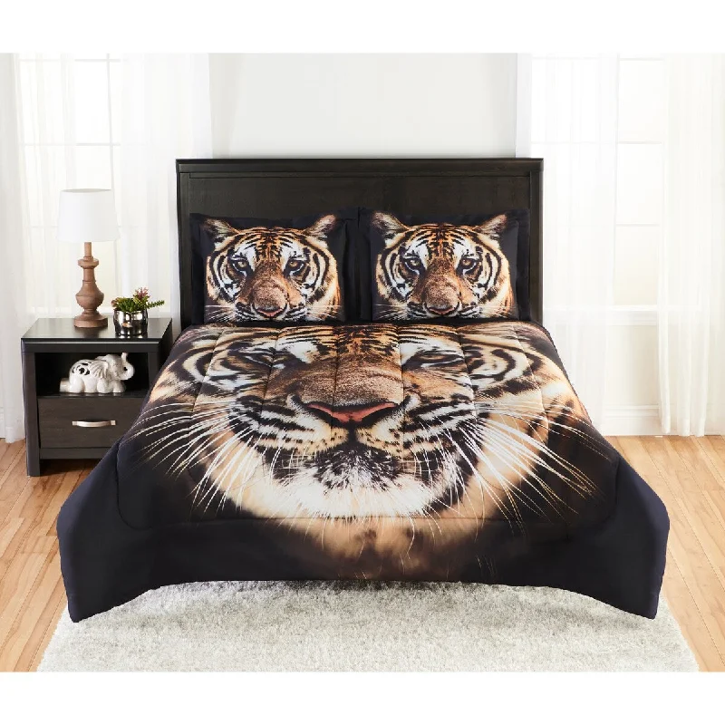 Queen - size comforters for standard queen - sized mattressesPhotoreal Tiger