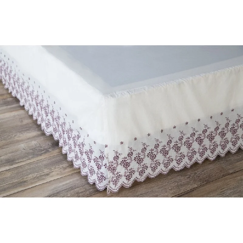 Porch & Den Cobble King-size Floral Border Bed Skirt