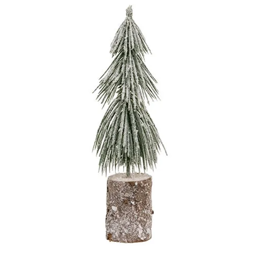 Snowy Long Needle Pine Tree 10.5"