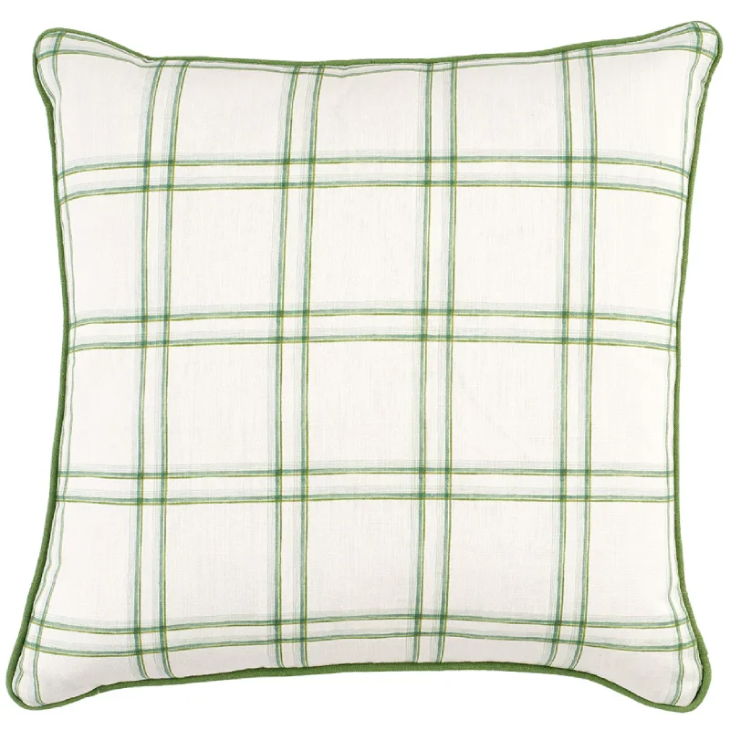 Mohair blankets with a unique sheen and softnessWallace Moss Green Plaid Decorative Throw Pillow